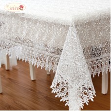 Orgulloso Rosa mesa de encaje blanco decoración de la boda de tela translúcida cubierta de tabla bordado mantel Tea Table Cloth inicio Decoración de mesa ali-27008392